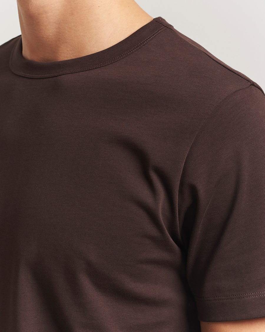Heren | T-shirts | A Day's March | Heavyweight T-Shirt Dark Brown