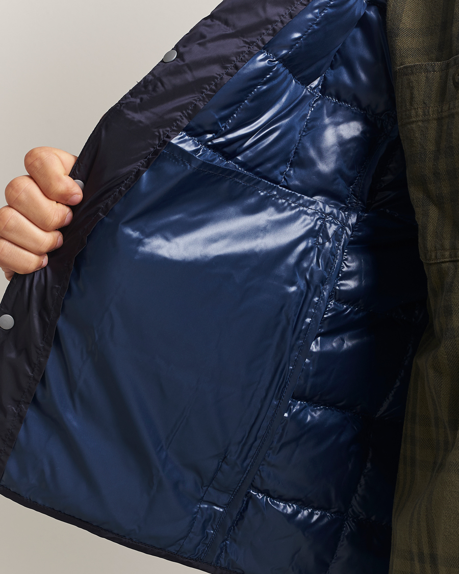 Homme | Manteaux Et Vestes | TAION | Crew Neck Button Down Jacket Navy