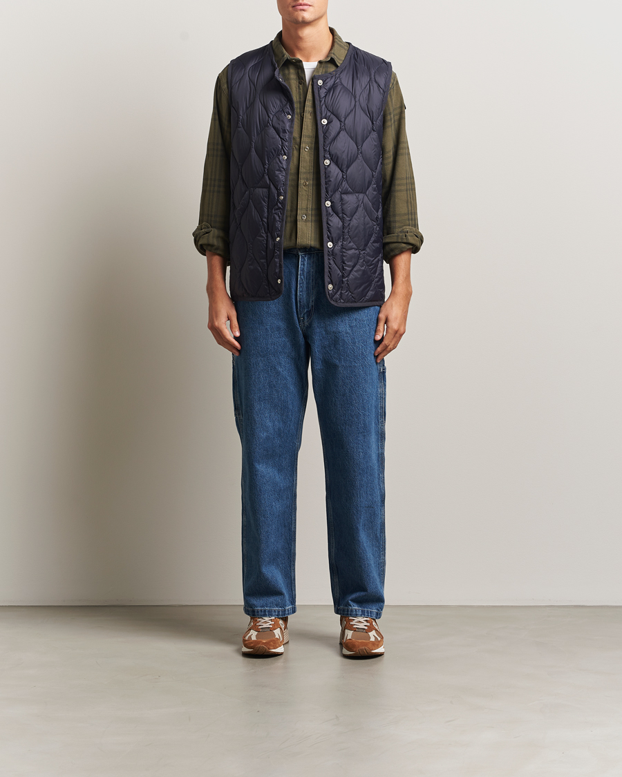 Homme | Gilets | TAION | Military Crew Neck Down Vest Navy