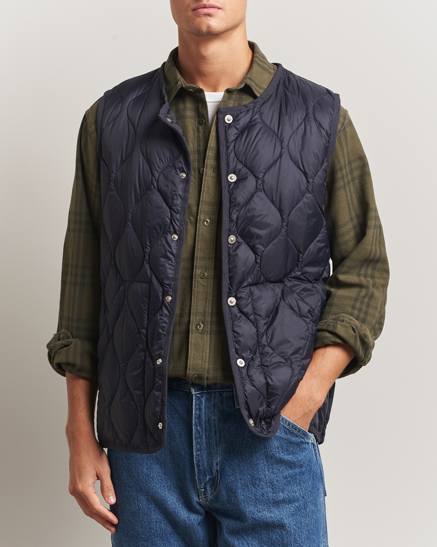 Homme | Gilets | TAION | Military Crew Neck Down Vest Navy