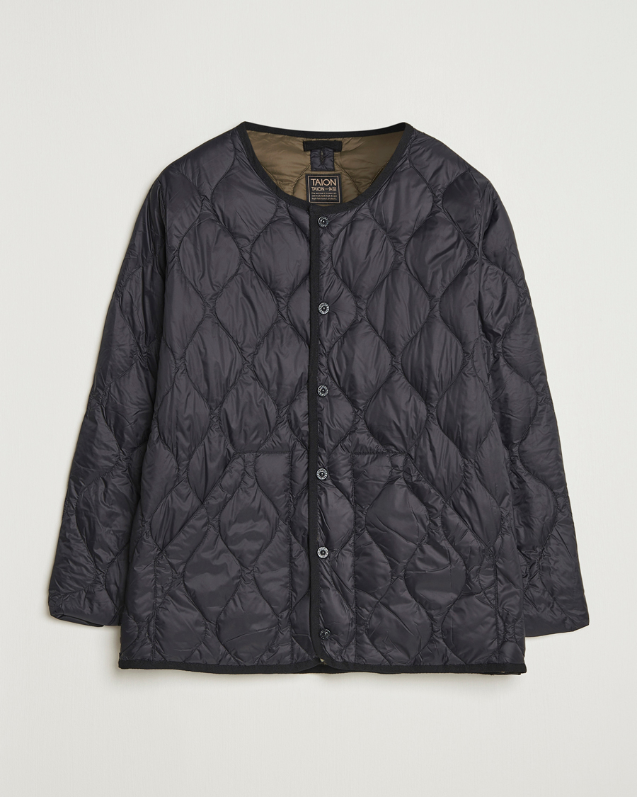Heren | Jassen | TAION | Military Crew Neck Down Jacket Black