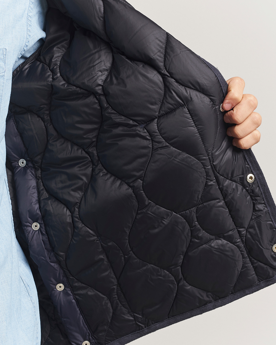 Homme | Manteaux Et Vestes | TAION | Military Crew Neck Down Jacket Navy
