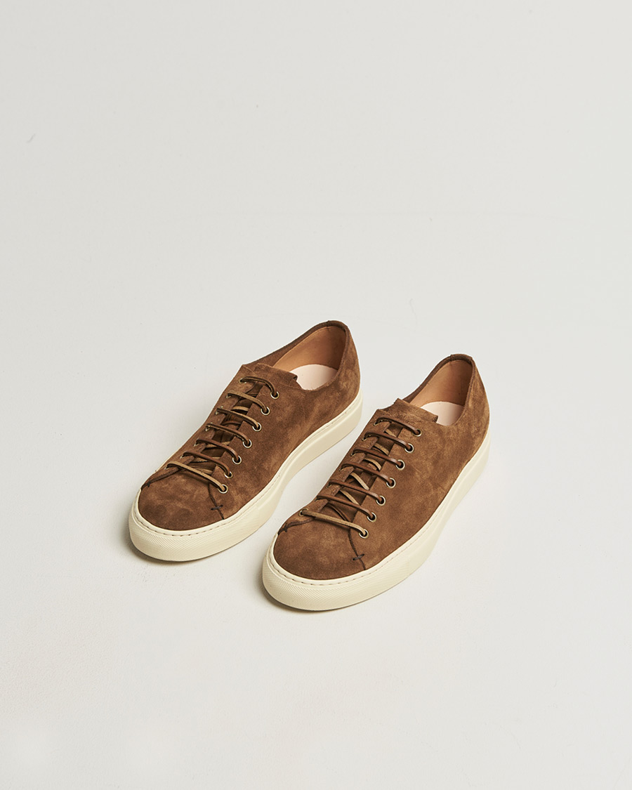 Heren | Sneakers | Buttero | Tanino Suede Sneaker Dark Brown