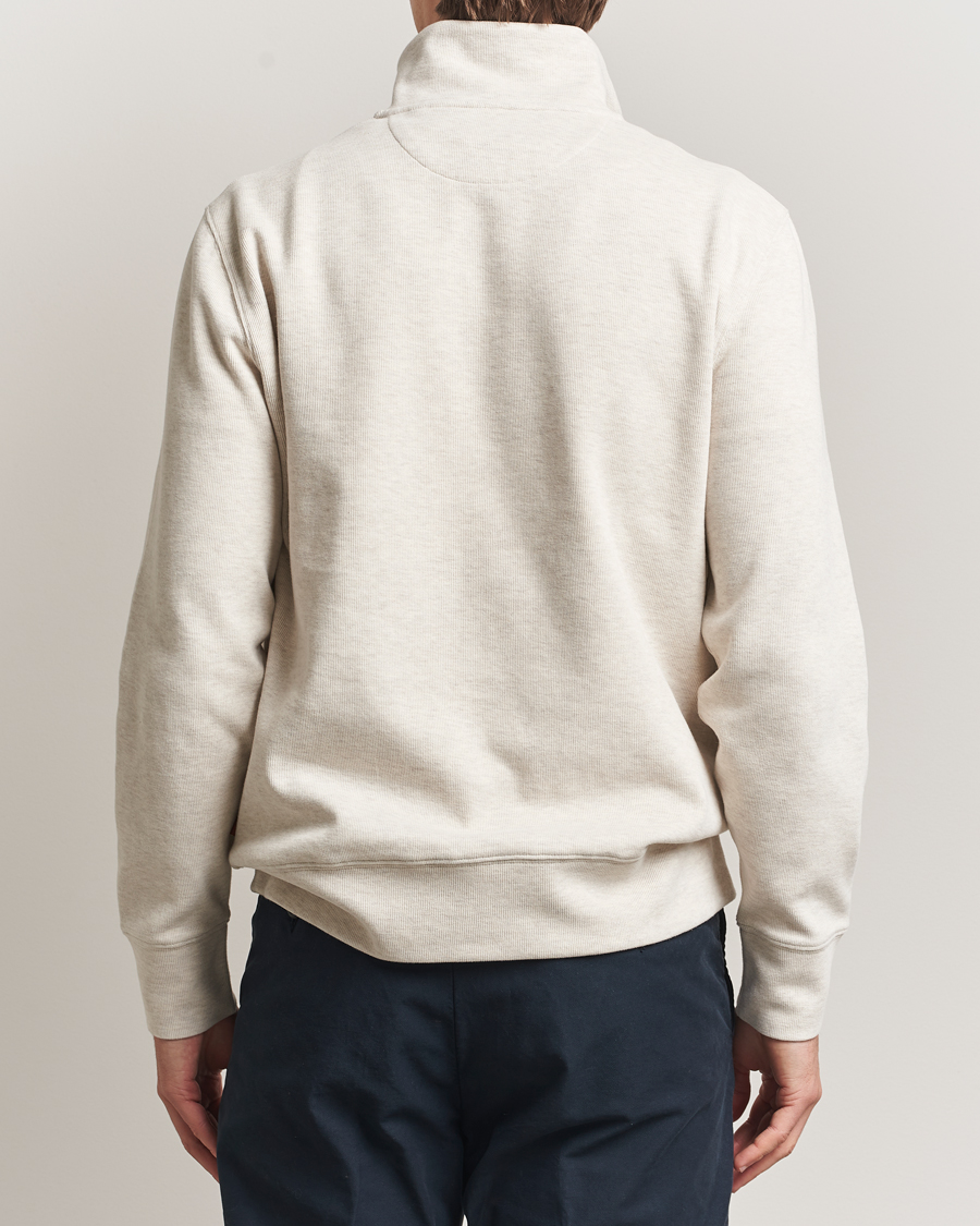 Heren | Truien | Gant | Light Sacker Rib Half Zip Seed Melange