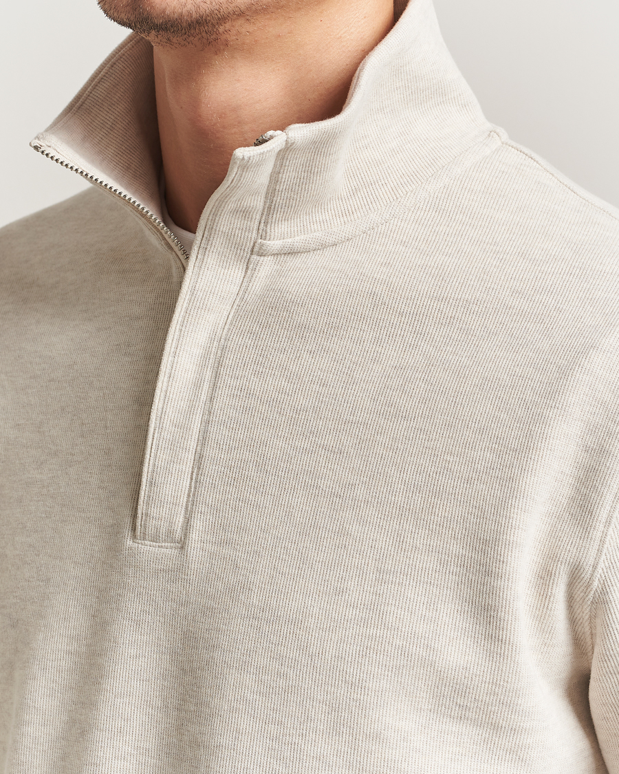 Heren | Truien | Gant | Light Sacker Rib Half Zip Seed Melange