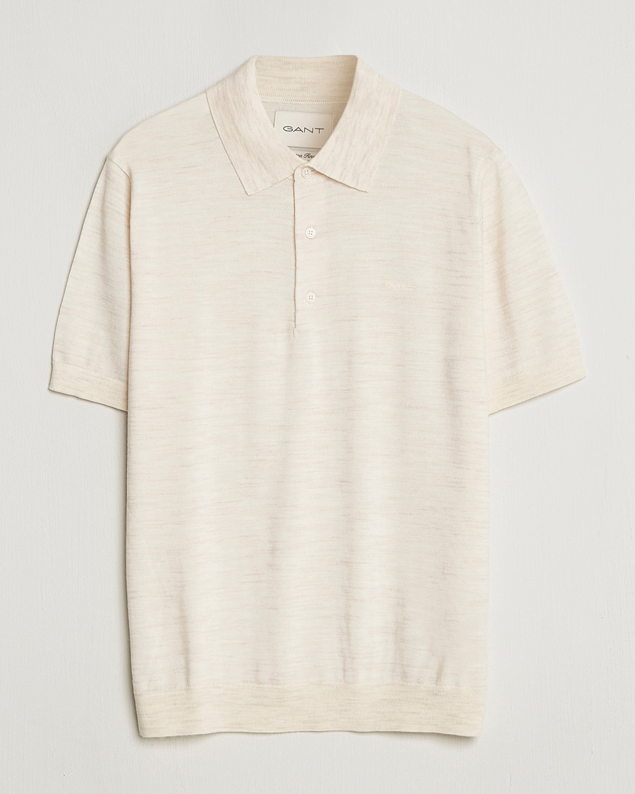 Homme | Polos | Gant | Extrafine Merino Polo Seed Melange