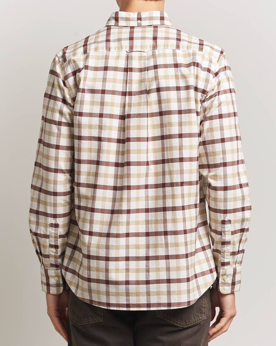 Homme | Chemises | GANT | Regular Fit Oxford Checked Shirt Mahogany Brown
