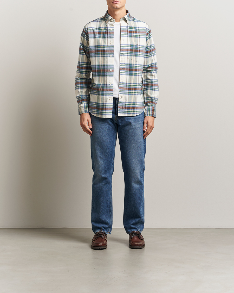 Heren | Overhemden | Gant | Regular Fit Oxford Checked Shirt Woody Green