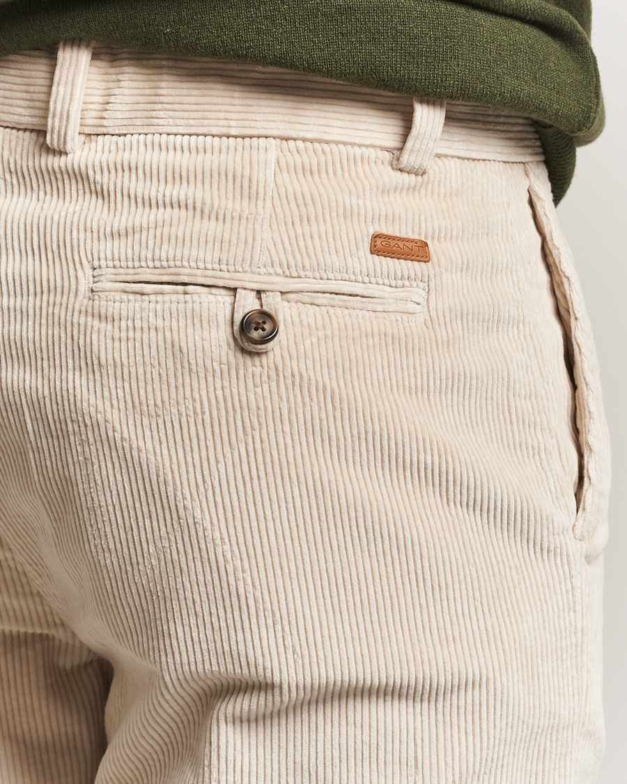 Homme | Pantalons | GANT | Straight Fit Corduroy Trousers Putty
