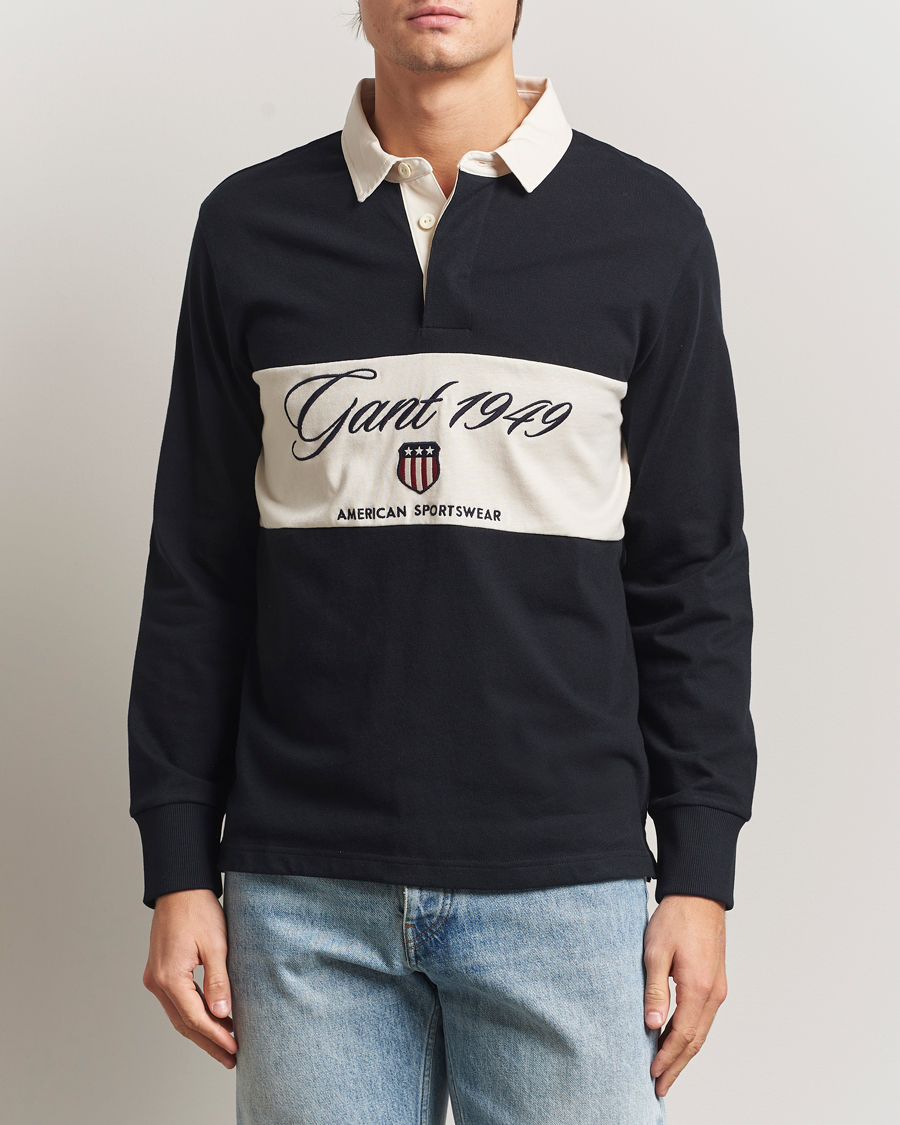 Homme | Pulls Et Tricots | Gant | Blocked Logo Heavy Rugger Black