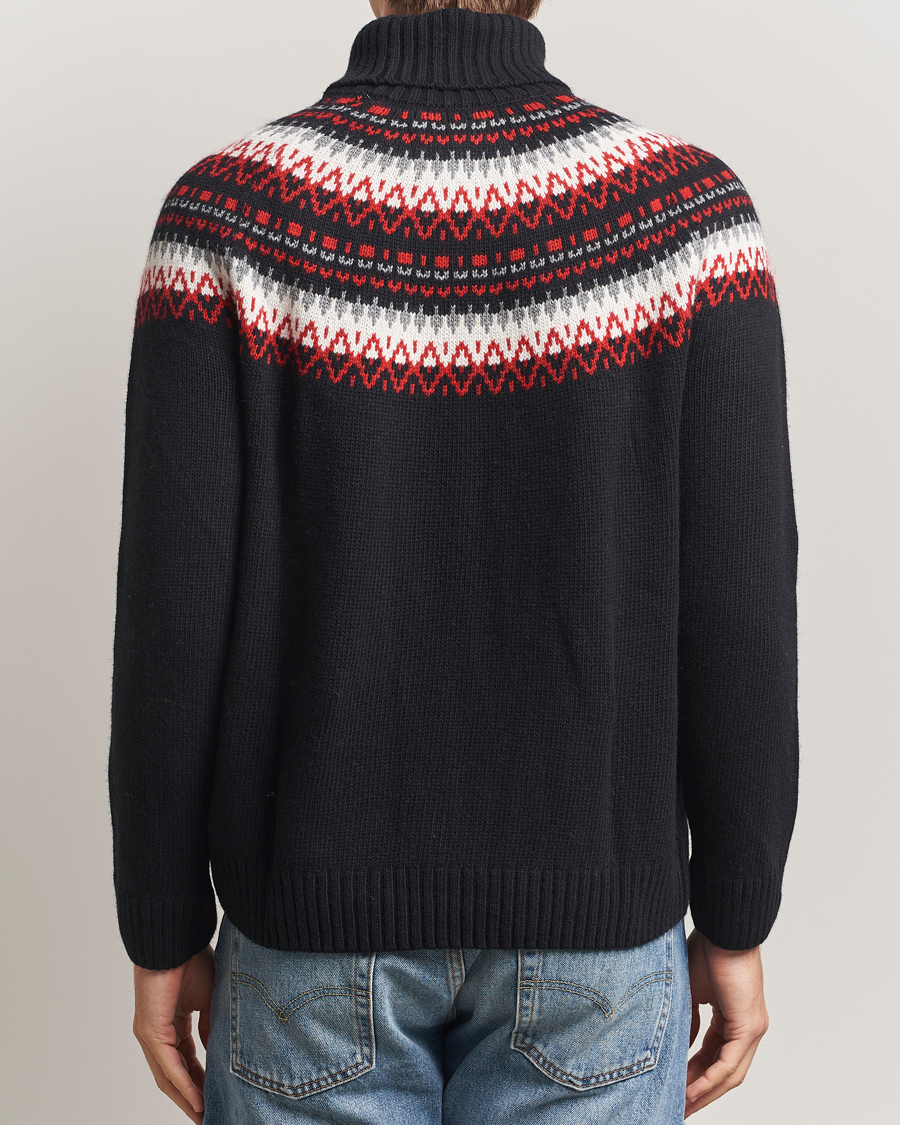 Heren | Truien | GANT | Fairisle Knitted Turtleneck Black