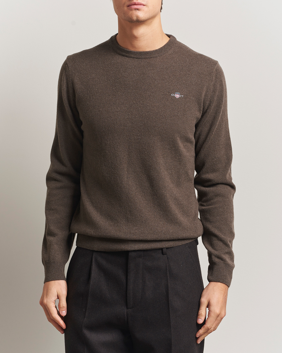 Heren | Truien | GANT | Superfine Lambswool Crew Neck Seawood Melange