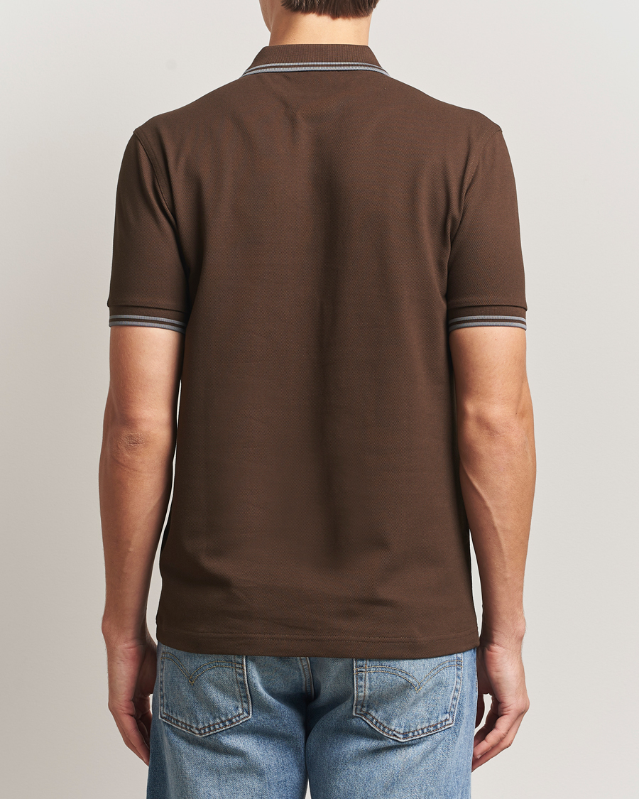 Heren | Polo's | Fred Perry | Twin Tipped Shirt Burnt Tobacco