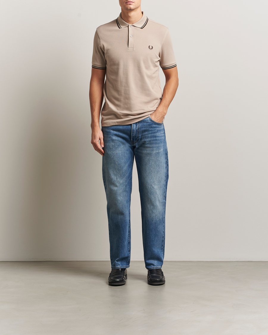 Heren | Polo's | Fred Perry | Twin Tipped Shirt Warm Oat