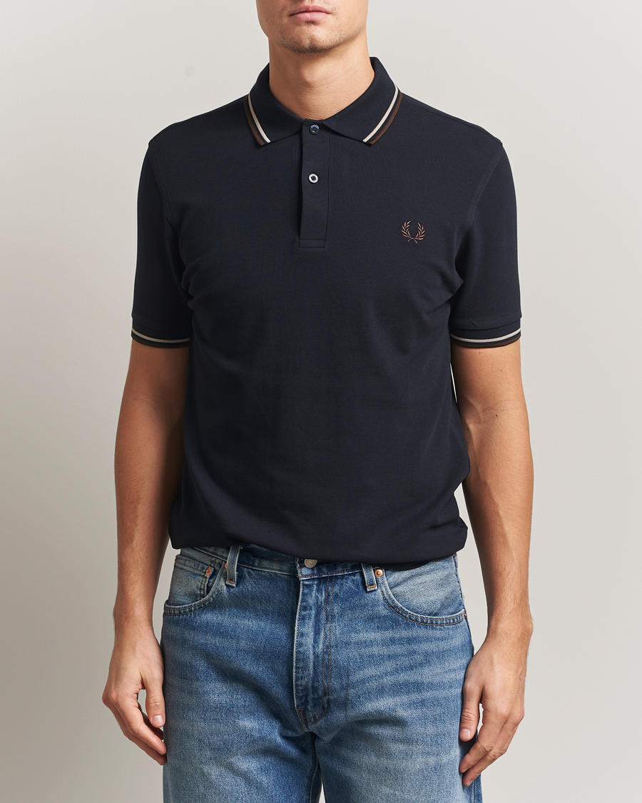 Heren | Polo's | Fred Perry | Twin Tipped Shirt Navy