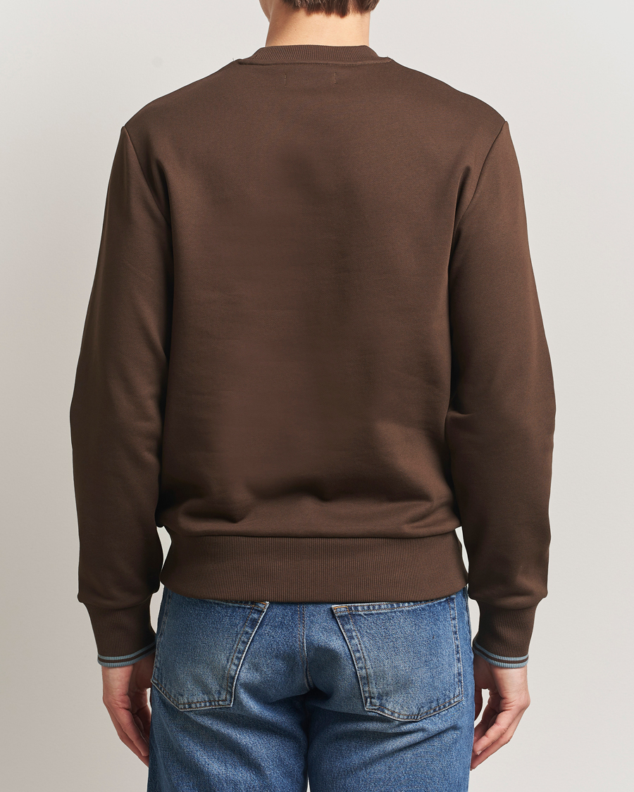 Heren | Truien | Fred Perry | Crew Neck Sweatshirt Burnt Tobacco