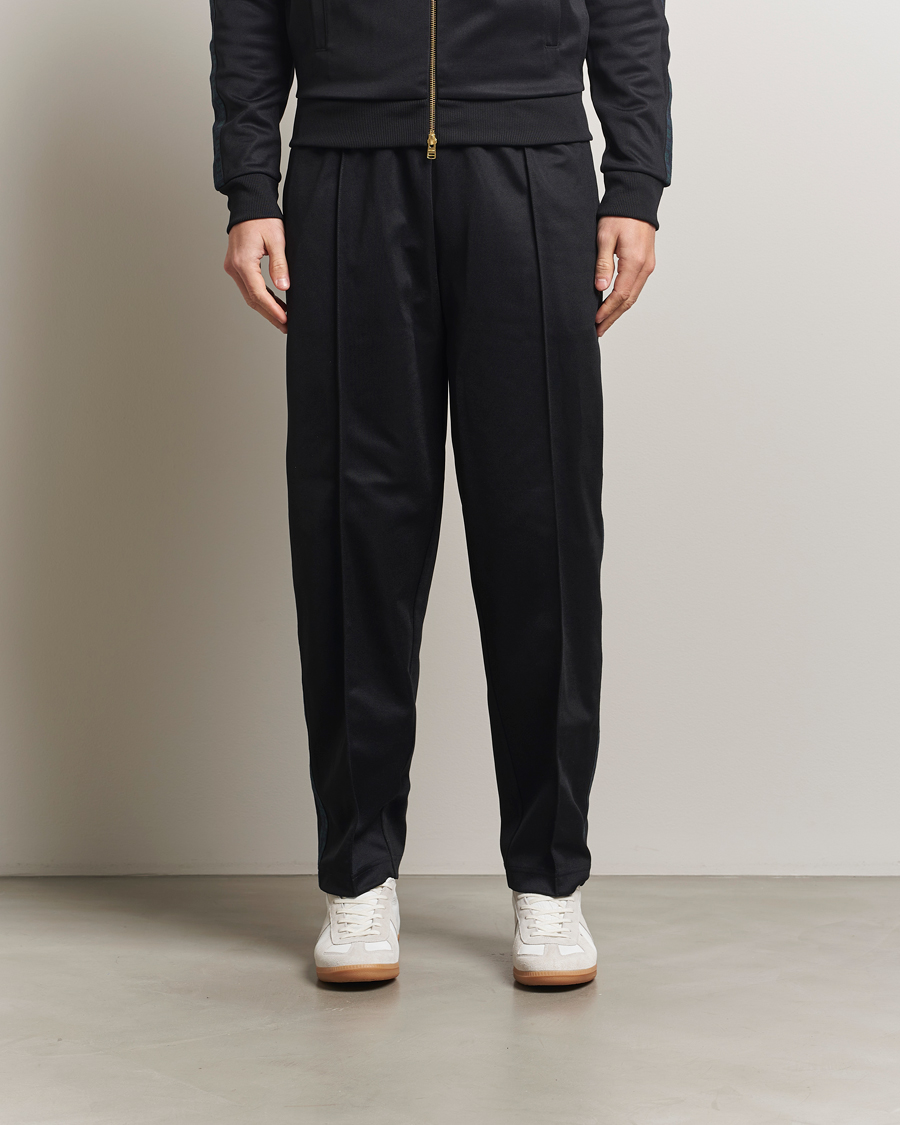 Heren | Broeken | Fred Perry | Blackwatch Tartan Taped Track Pants Black