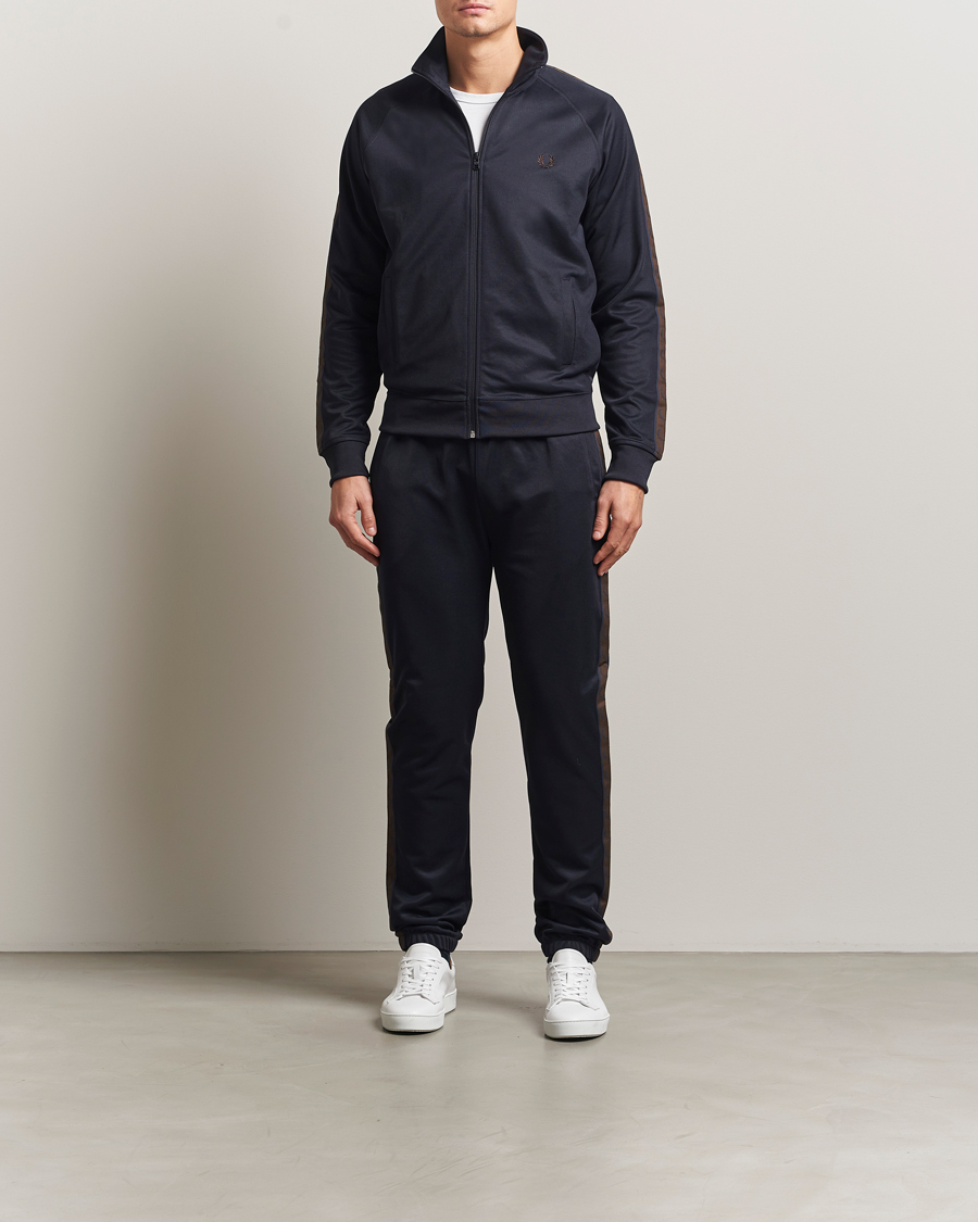 Heren | Truien | Fred Perry | Taped Track Jacket Navy