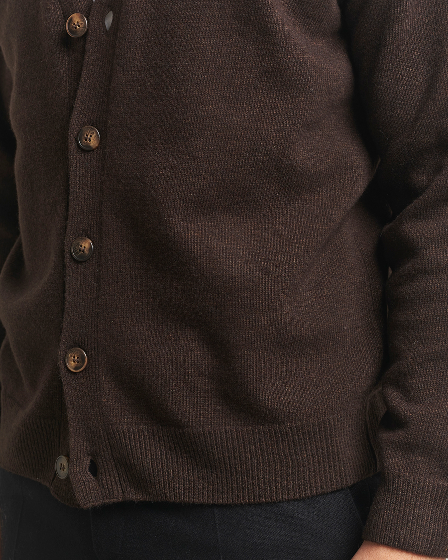 Homme | Pulls Et Tricots | Oscar Jacobson | Eduardo Wool Cardigan Brown