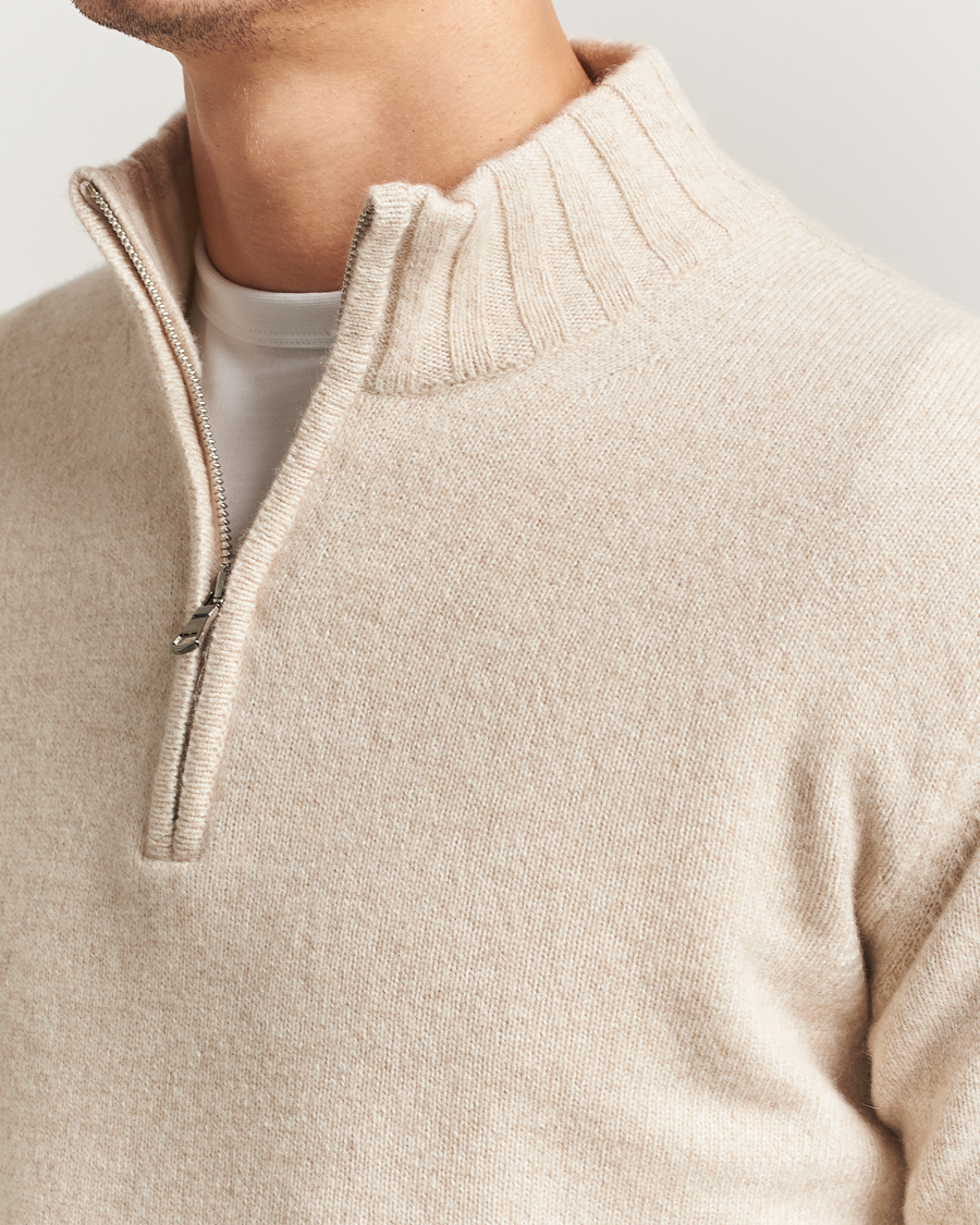 Heren | Truien | Oscar Jacobson | Paul Wool/Cashmere Half-Zip Creme