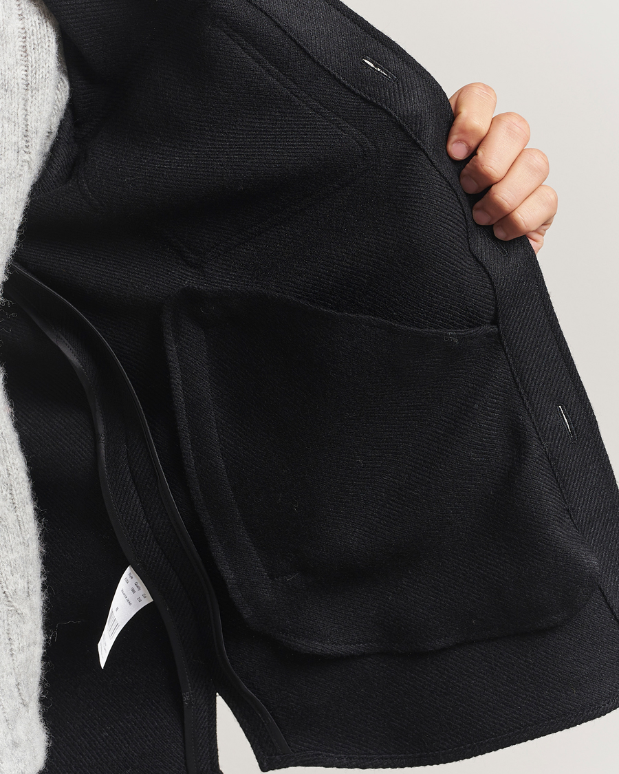 Heren | Jassen | Oscar Jacobson | Maverick Wool Overshirt Black