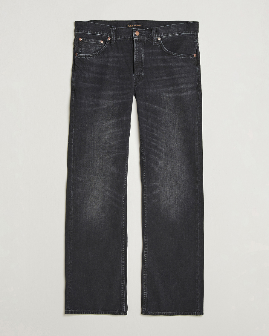 Heren | Jeans | Nudie Jeans | Flare Glenn Jeans Black Storm