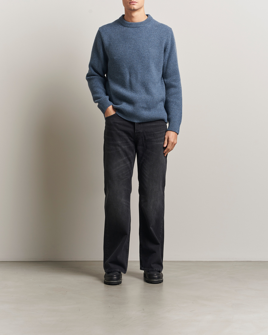 Heren | Jeans | Nudie Jeans | Flare Glenn Jeans Black Storm