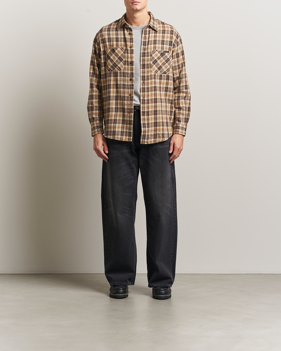 Heren | Overhemden | Nudie Jeans | Julian Checked Worker Shirt Brown