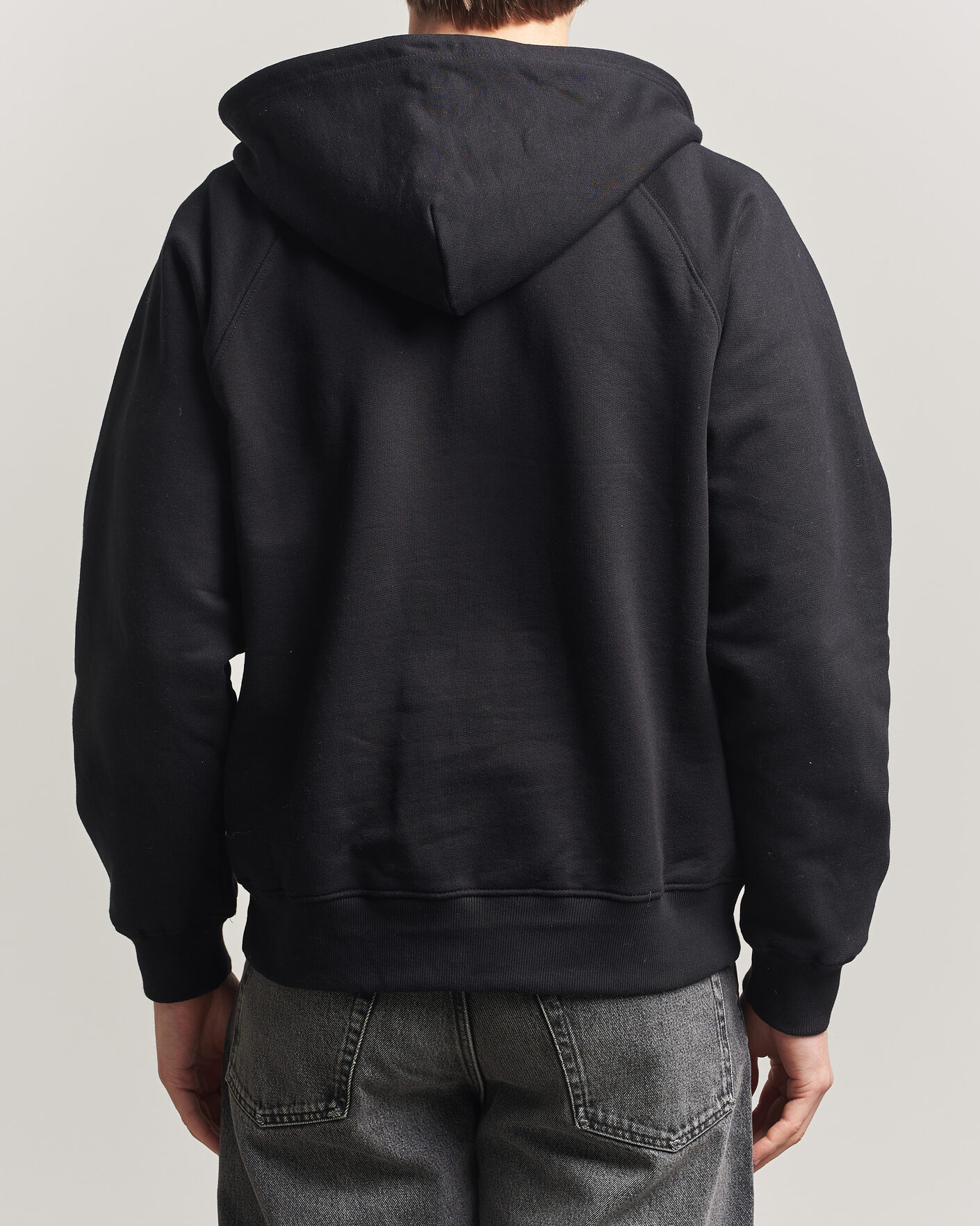 Heren | Truien | Nudie Jeans | Gunde Logo Full Zip Hoodie Black