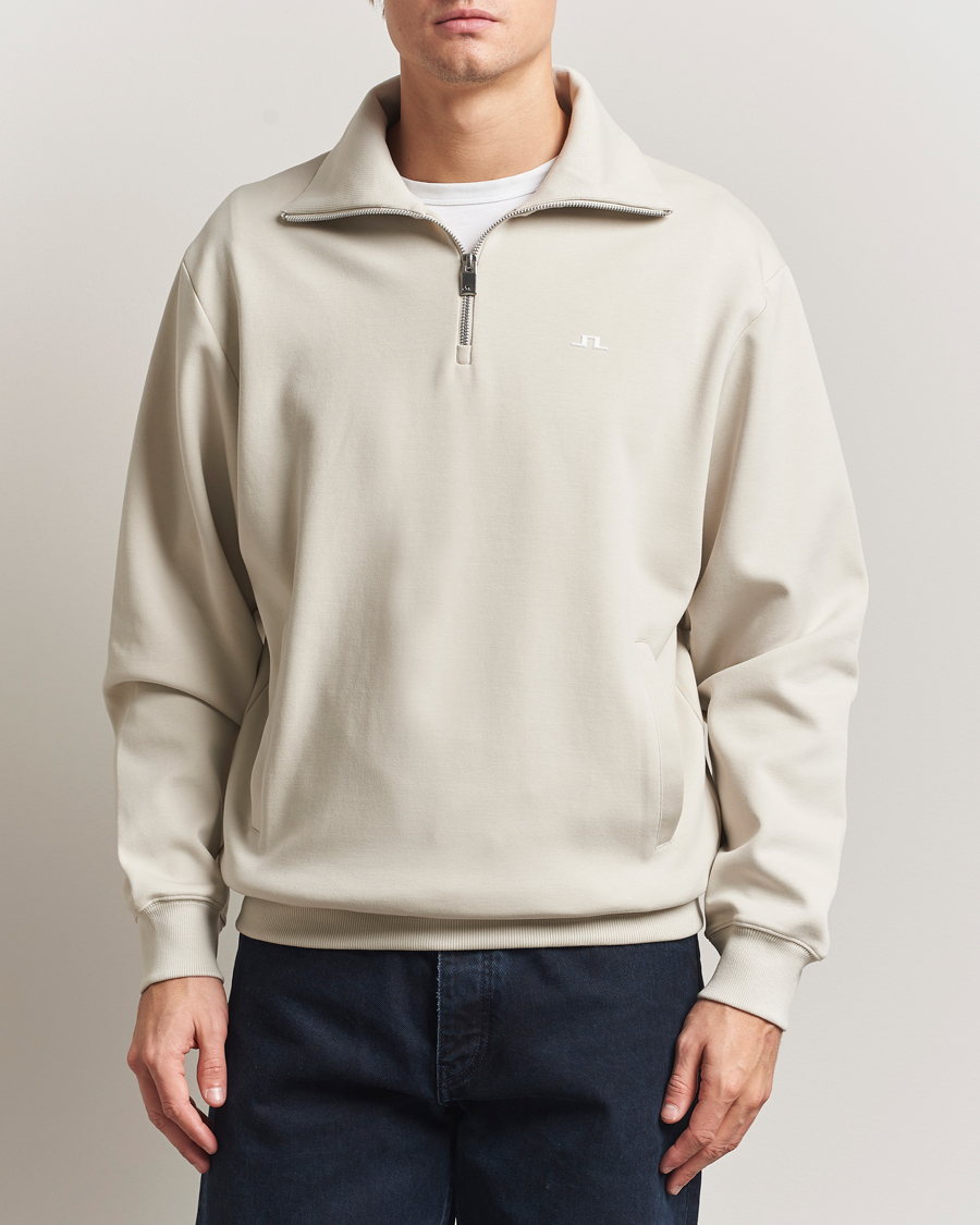 Homme | Pulls Et Tricots | J.Lindeberg | Callan Jersey Half Zip Moonbeam