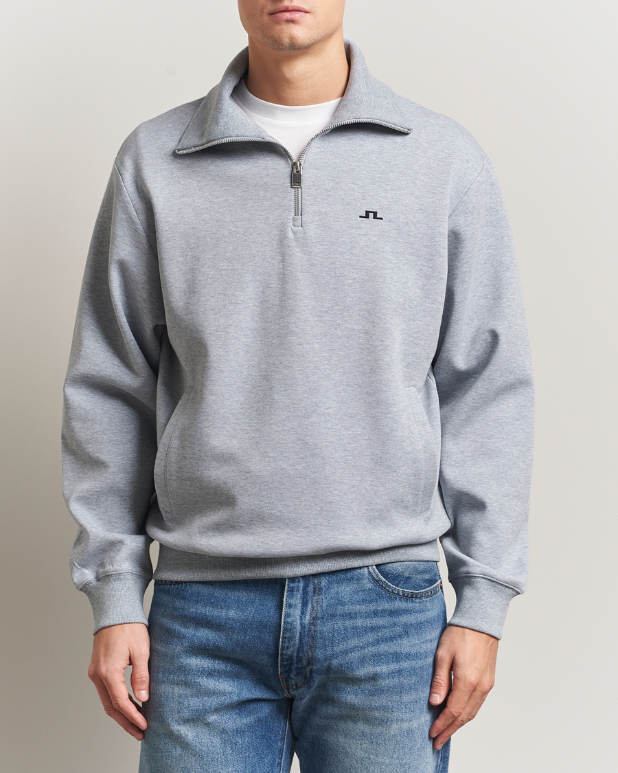 Homme | Pulls Et Tricots | J.Lindeberg | Callan Jersey Half Zip Medium Grey Melange