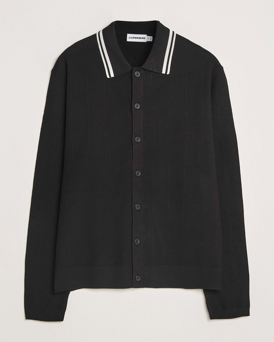 Heren | Truien | J.Lindeberg | Willem Structured Cardigan Black