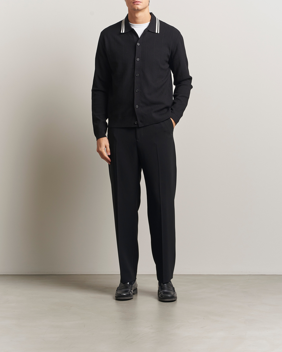 Heren | Truien | J.Lindeberg | Willem Structured Cardigan Black