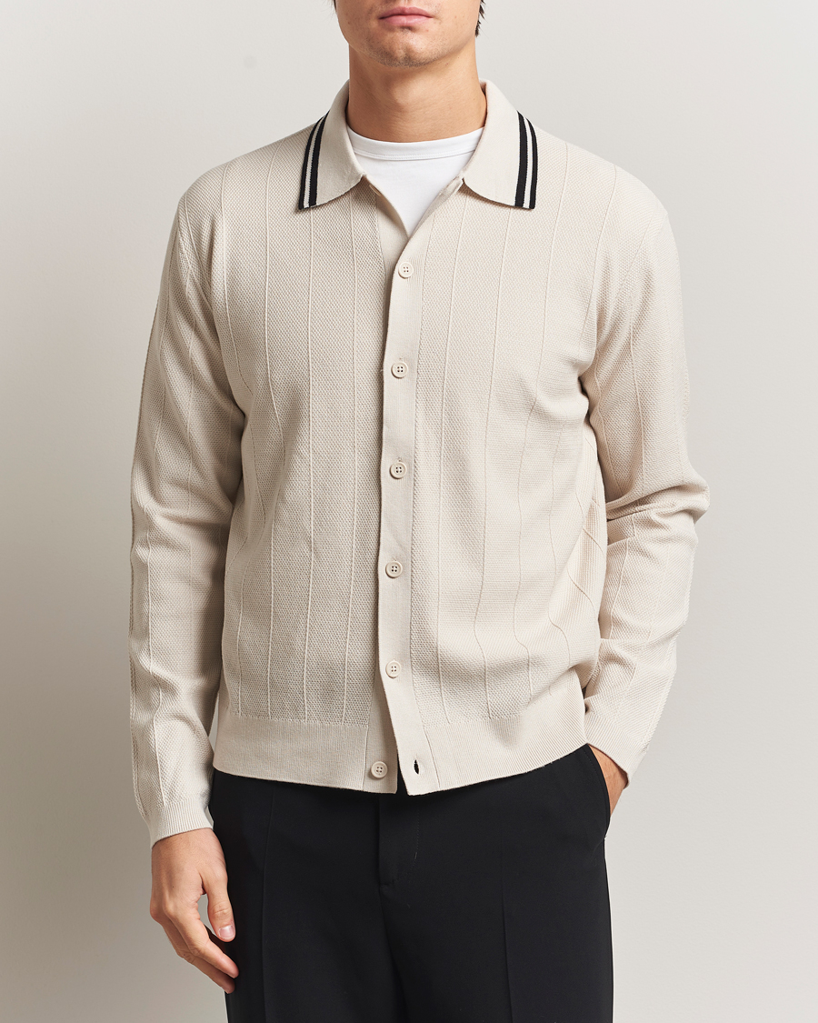 Homme | Pulls Et Tricots | J.Lindeberg | Willem Structured Cardigan Moonbeam