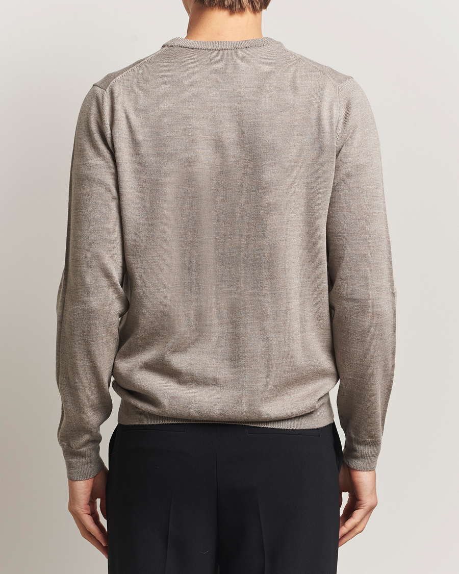 Heren | Truien | J.Lindeberg | Keane Merino Crew Neck Brindle Melange