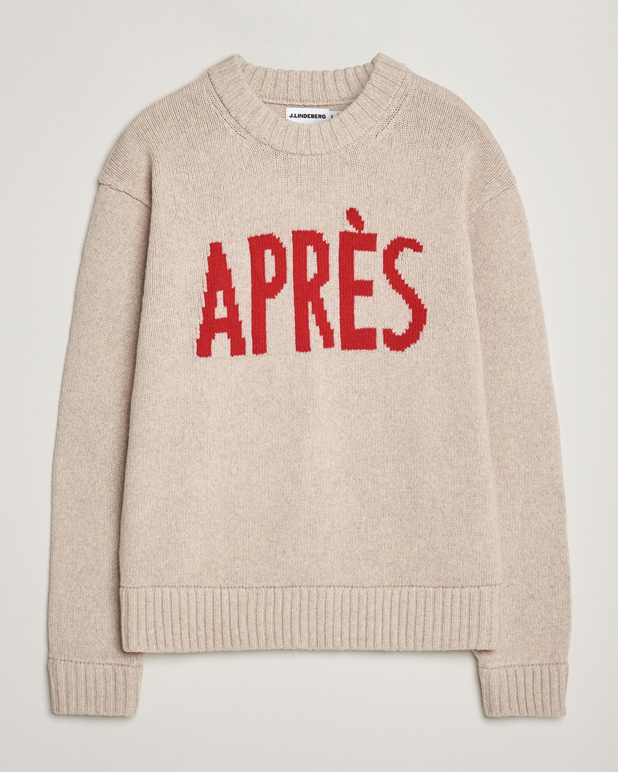 Homme | Pulls Et Tricots | J.Lindeberg | Fabian Graphic Knitted Sweater Moonbeam