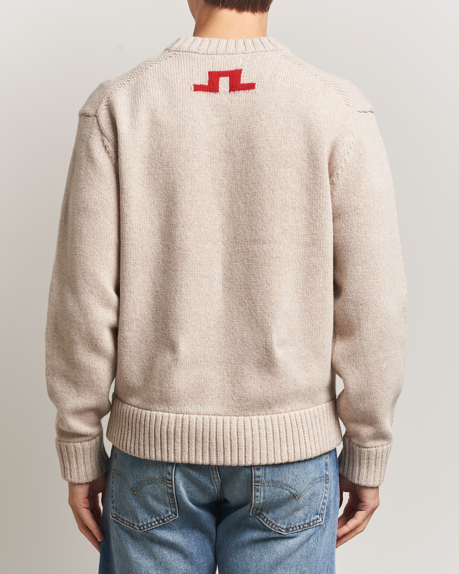 Homme | Pulls Et Tricots | J.Lindeberg | Fabian Graphic Knitted Sweater Moonbeam