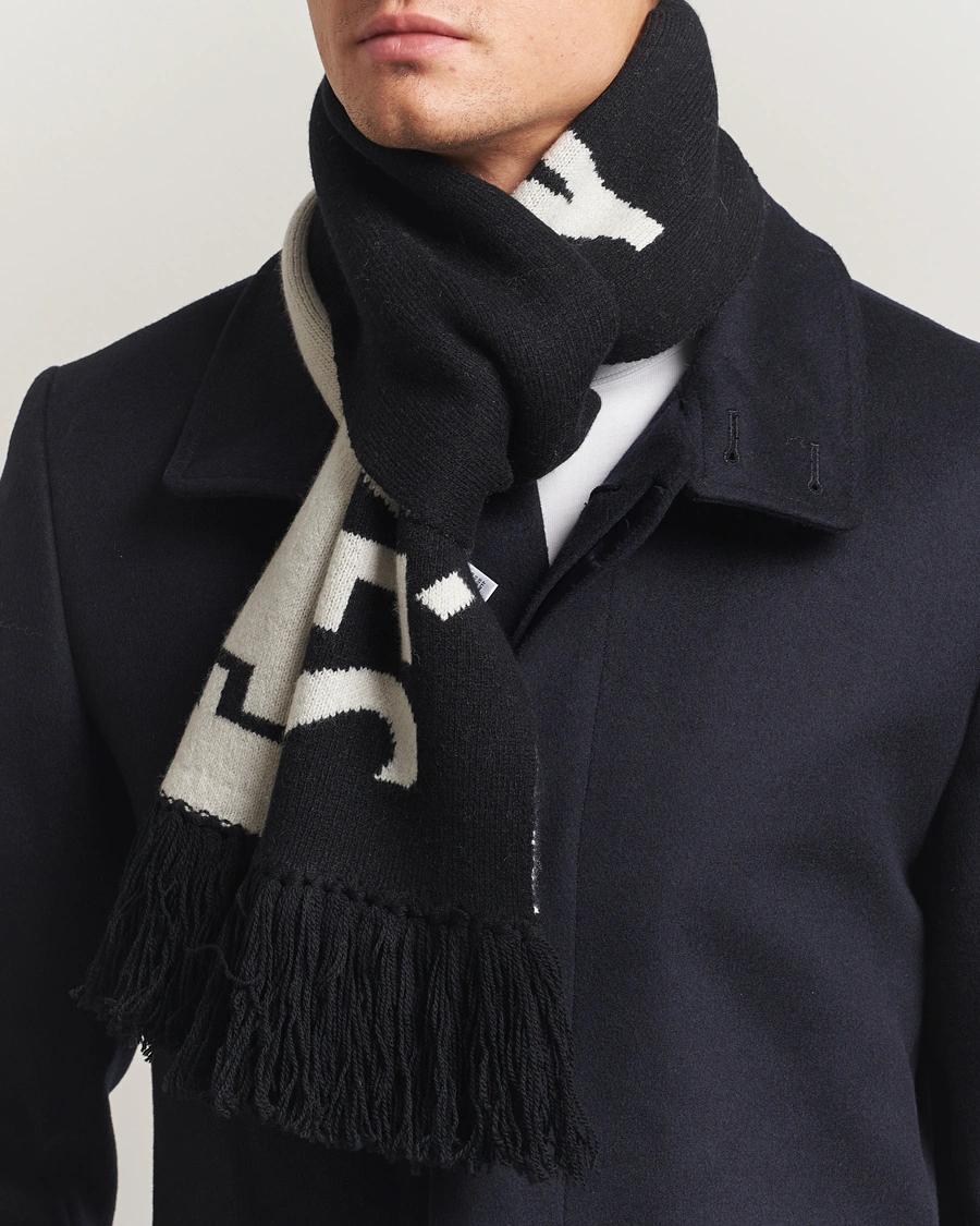 Heren | Sjaals | J.Lindeberg | Jasper Graphic Scarf Black