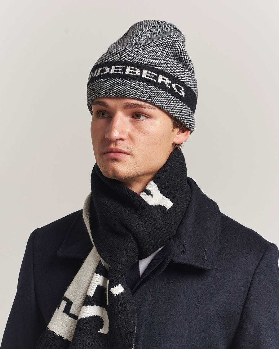 Heren | Mutsen | J.Lindeberg | Ernie Beanie Black Melange
