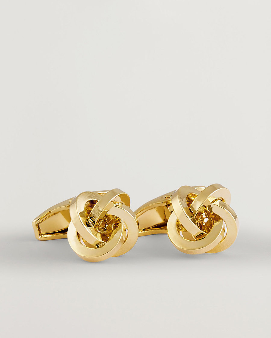 Heren | Manchetknopen | Amanda Christensen | Knot Cufflink Gold