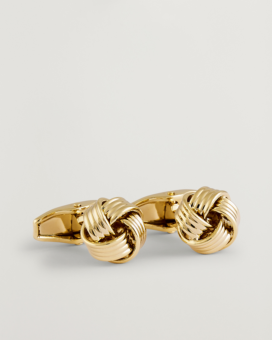 Heren | Manchetknopen | Amanda Christensen | Knot Cufflink Gold