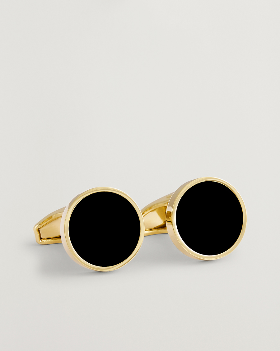Heren | Manchetknopen | Amanda Christensen | Classic Cufflink Gold/Black