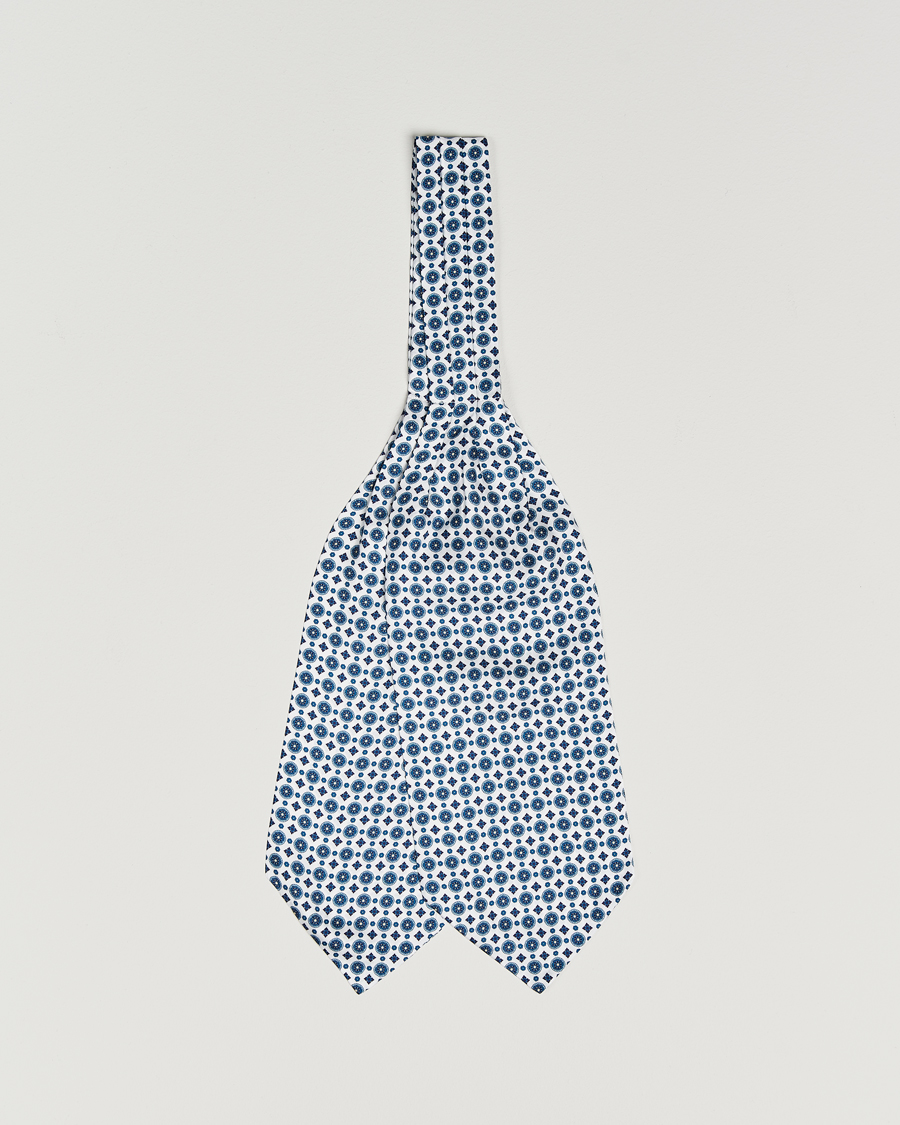 Homme | Écharpes | Amanda Christensen | Silk Twill Medallion Ascot White