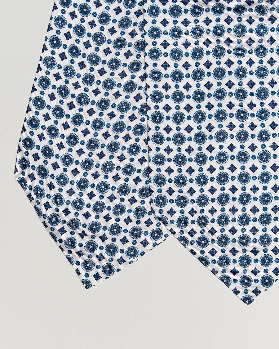 Homme | Écharpes | Amanda Christensen | Silk Twill Medallion Ascot White