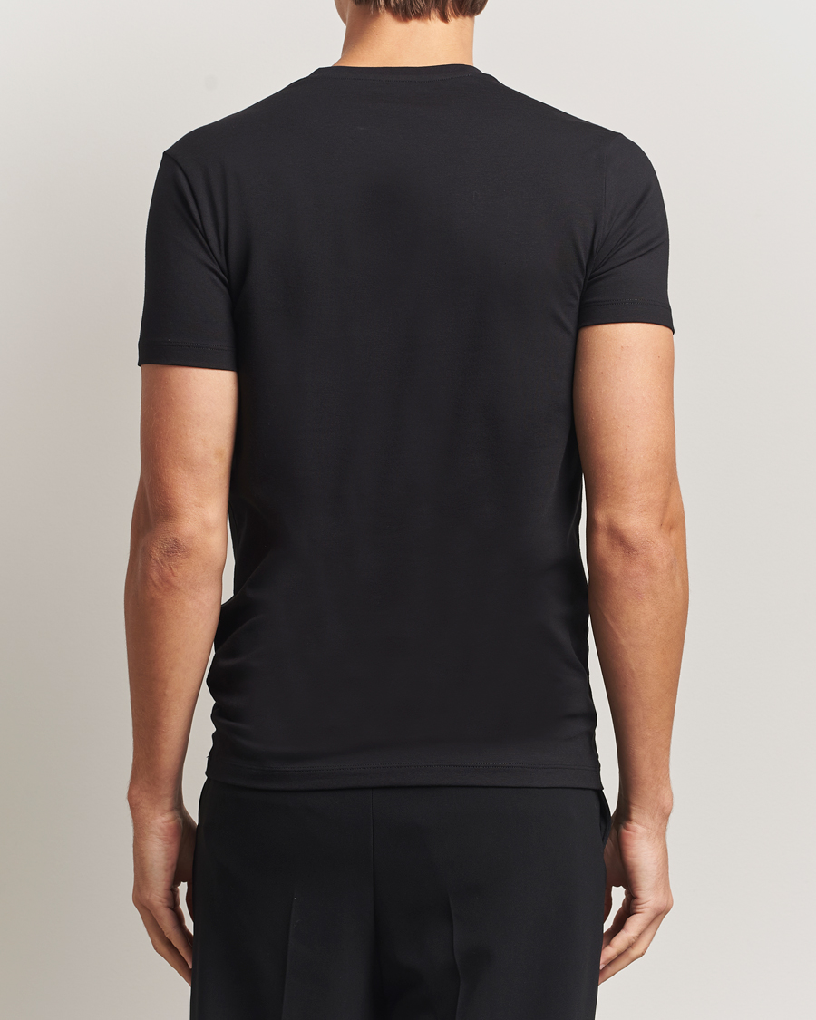 Homme | T-shirts | Falke | 2-Pack Cotton Crew Neck T-Shirt Black