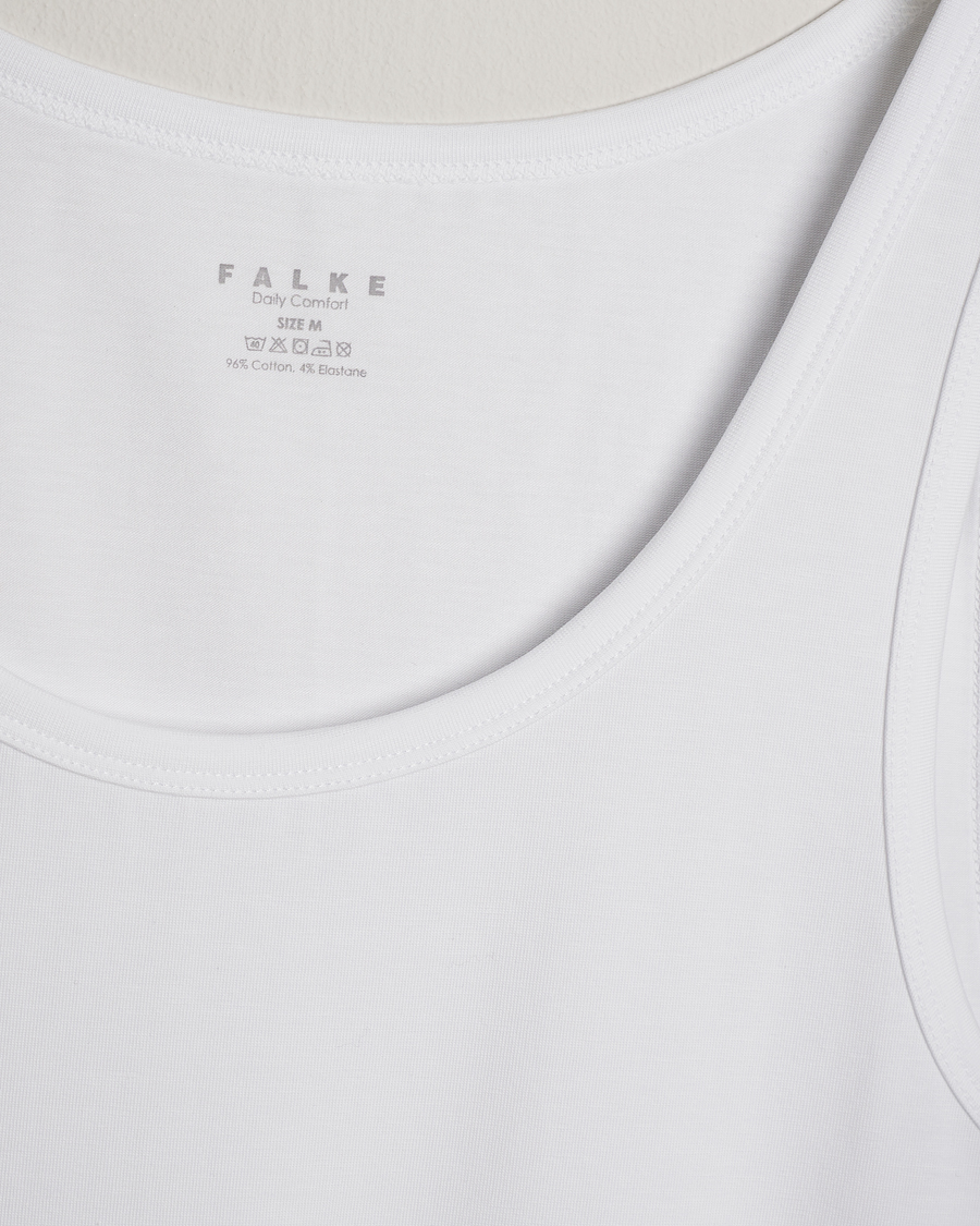 Homme | T-shirts | Falke | 2-Pack Cotton Tank Top White