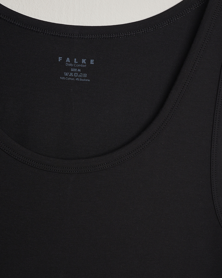 Homme | T-shirts | Falke | 2-Pack Cotton Tank Top Black