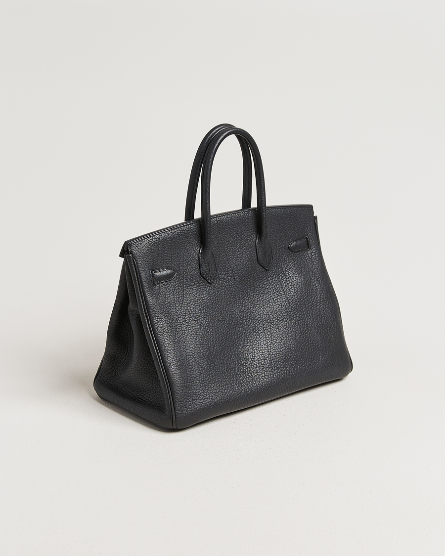 Heren | Pre-Owned & Vintage Bags | Hermès Pre-Owned | Birkin 35 Fjord Leather Black