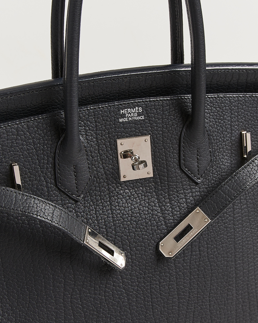 Heren | Pre-Owned & Vintage Bags | Hermès Pre-Owned | Birkin 35 Fjord Leather Black