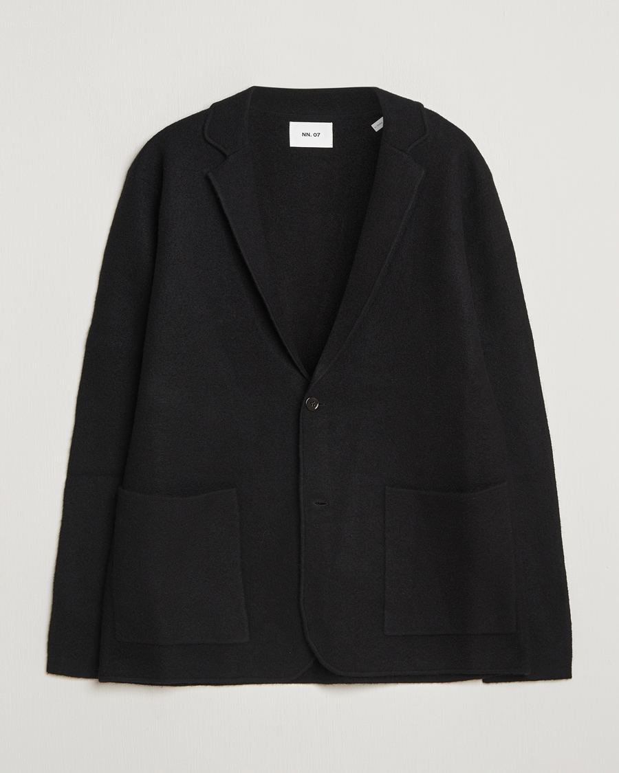 Heren | Blazers | NN07 | Lucas Boiled Wool Blazer Black